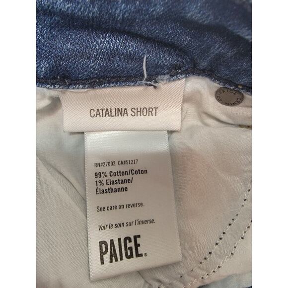 PAIGE Catalina Short Womens SZ 28 Fray Hem Cut Off Stretch Mid Rise - Picture 4 of 7